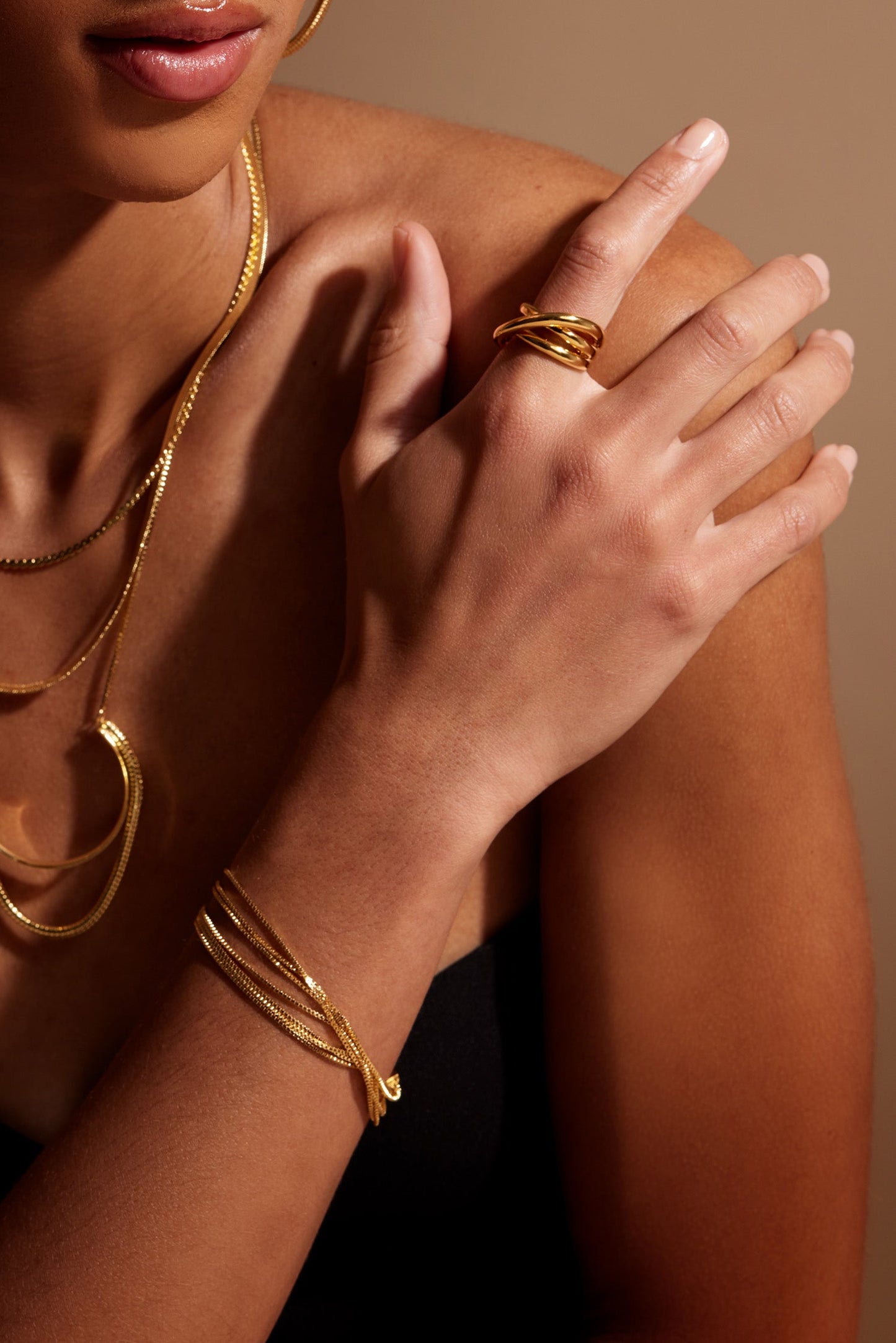 Herringbone Multichain Bracelet