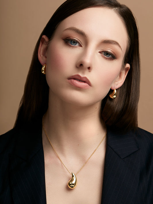 Crescent Shaped Stud Earring