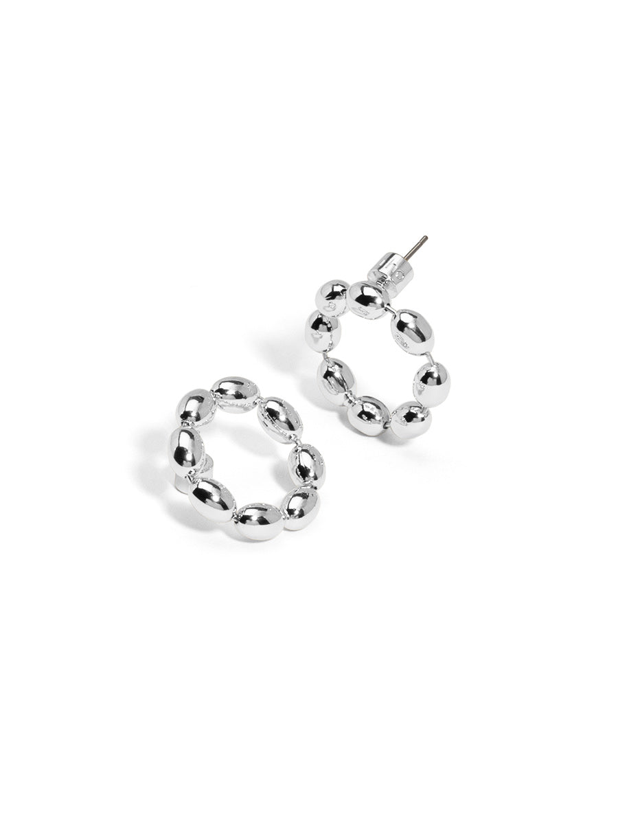 Front-facing Beaded Circle Drop Earring