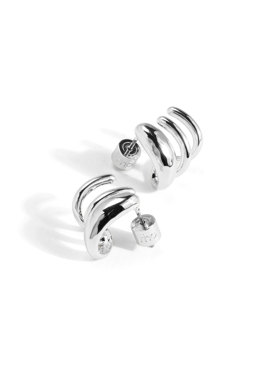 Triple Band Huggie Earring