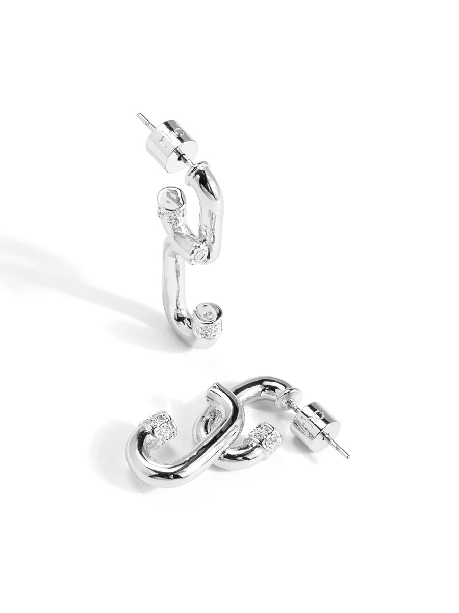 Pave Looped Link Earring