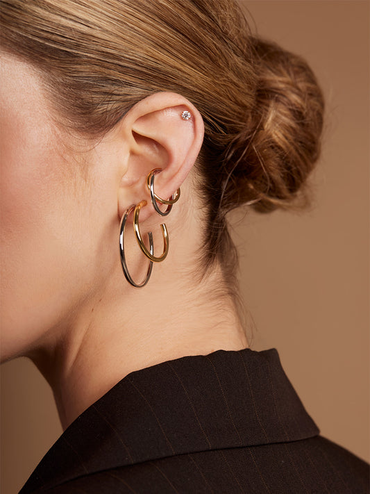 Two-Tone Orbit Ear Cuff