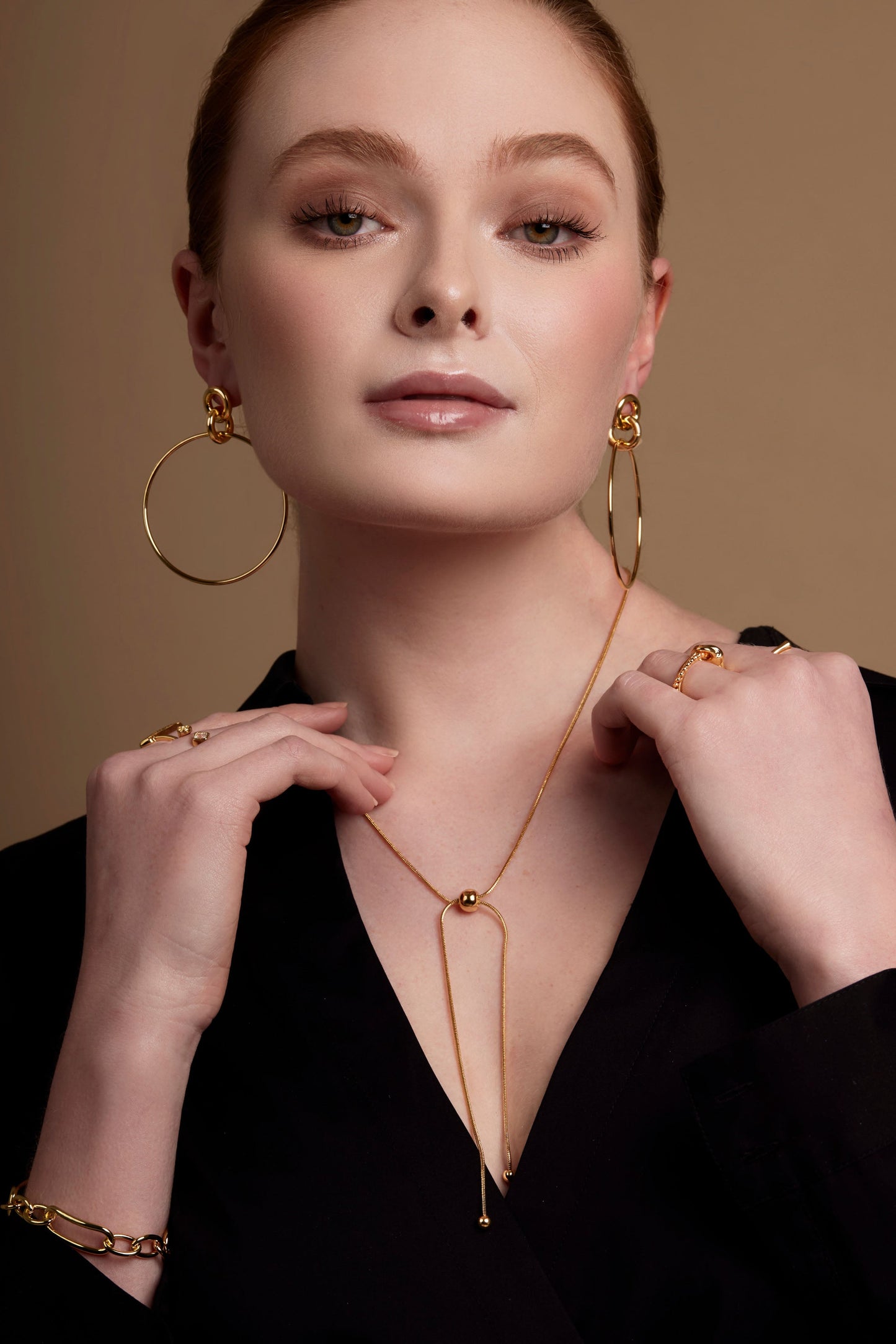 Front Facing Triple Loop Drop Earring