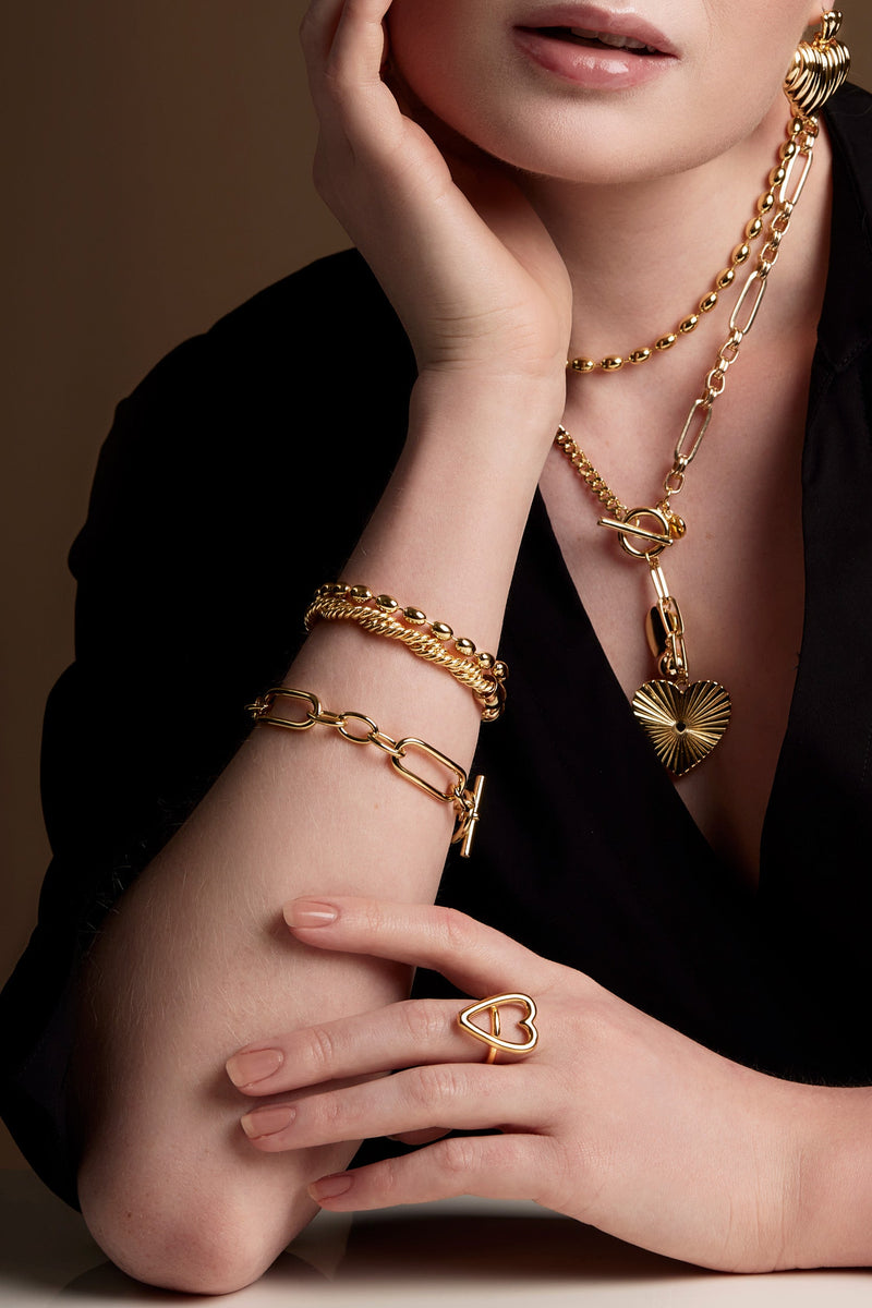 Mixed Chain Toggle Bracelet
