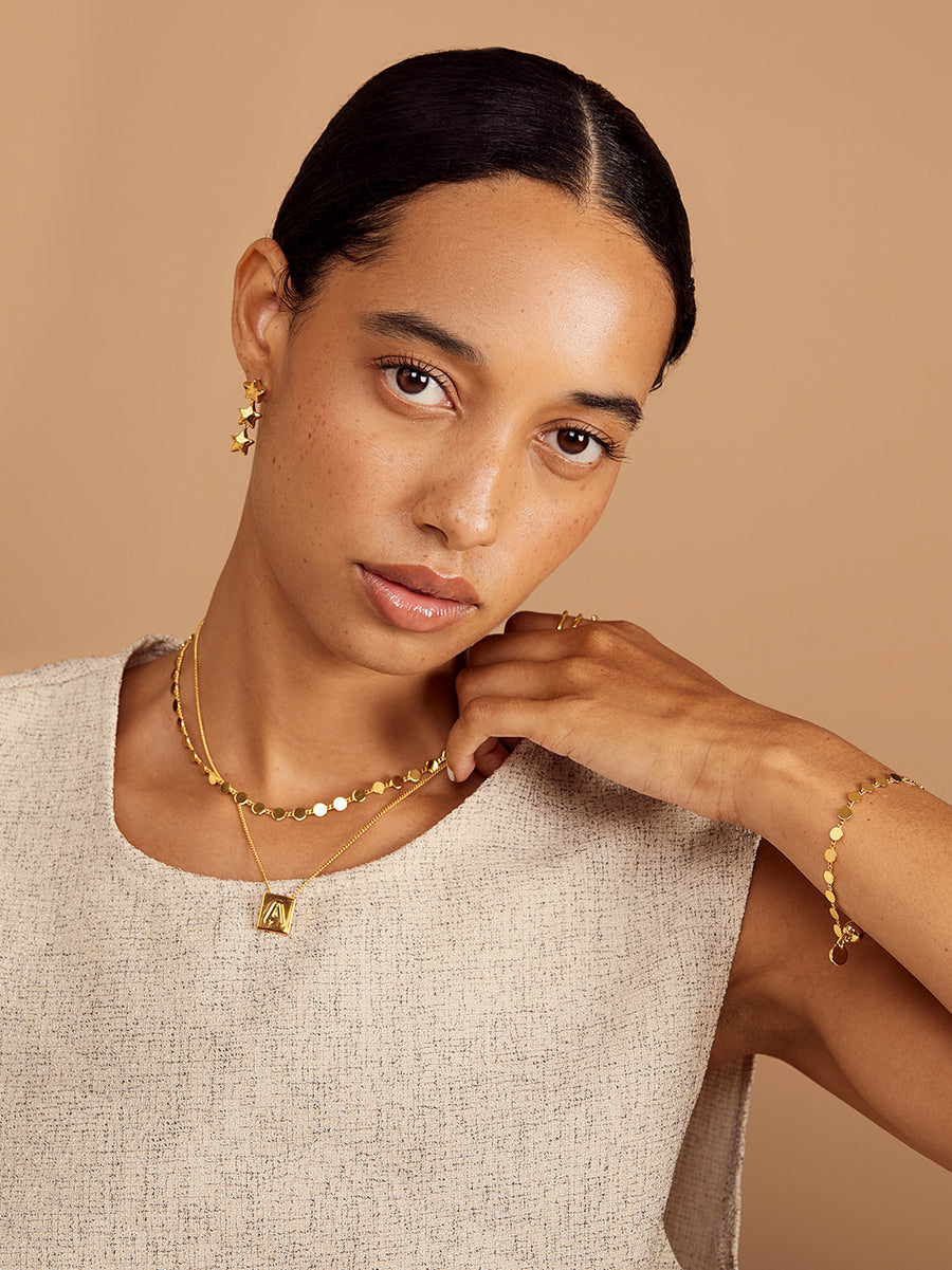 Dot Disc Chain Magnet Bracelet