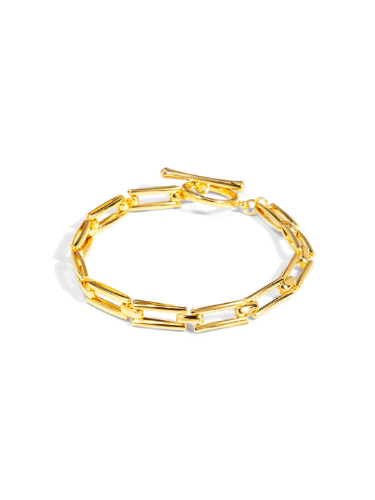 Rectangle Chain Toggle Bracelet