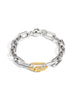 Two-Tone Carabiner Link Magnet Bracelet