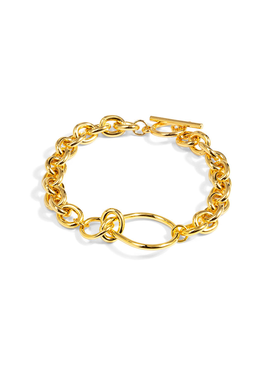 Infinity Knotted Chain Toggle Bracelet