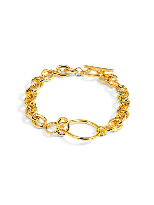 Infinity Knotted Chain Toggle Bracelet