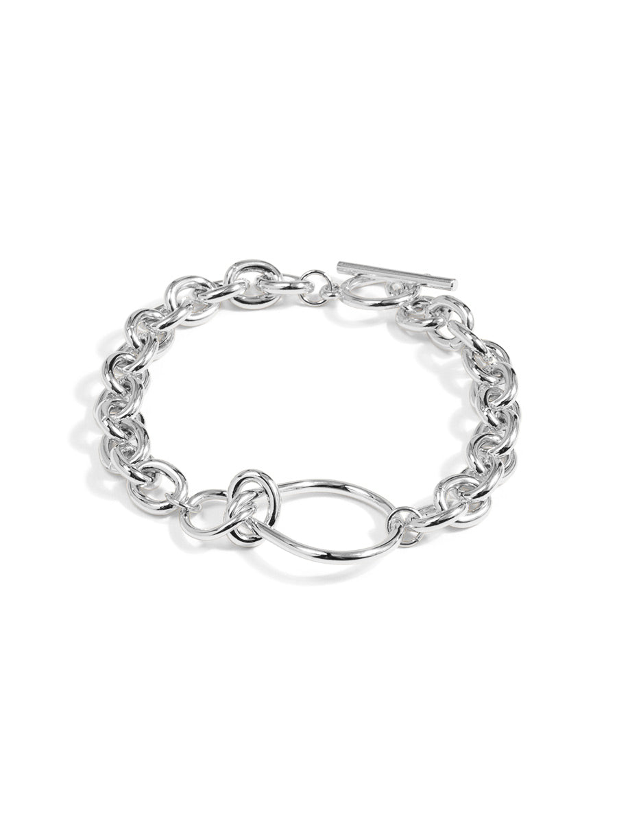 Infinity Knotted Chain Toggle Bracelet
