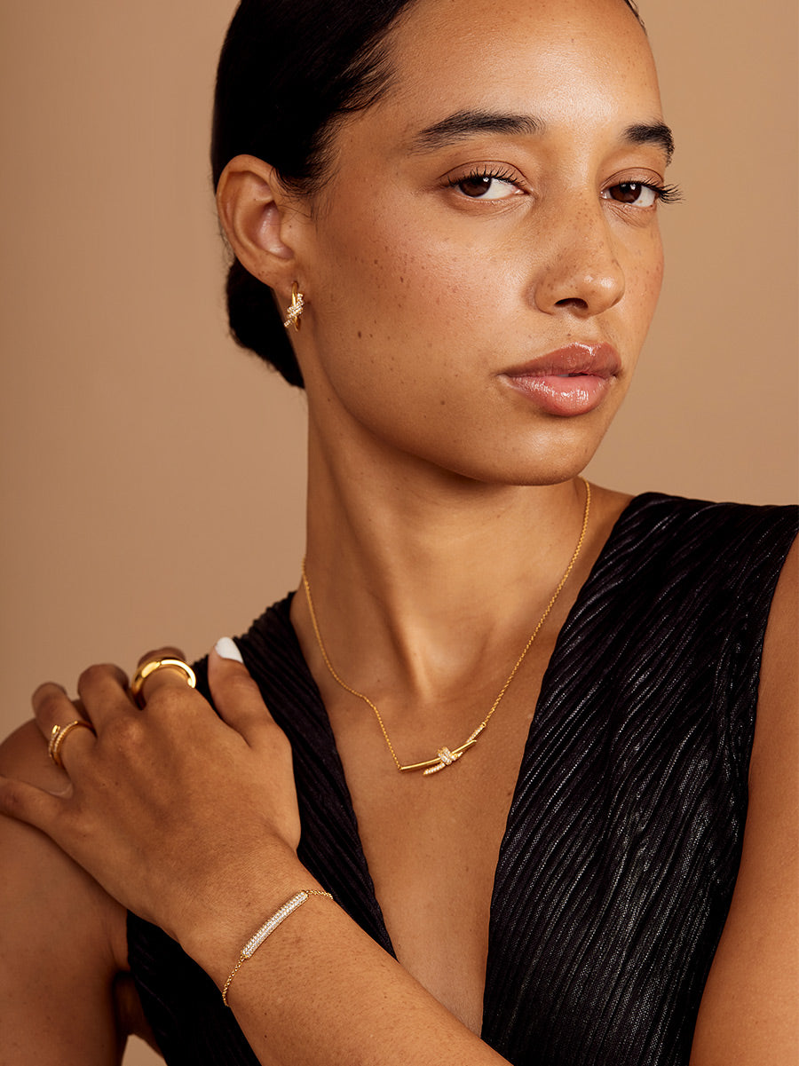 Pavé Slim Bar Slider Bracelet