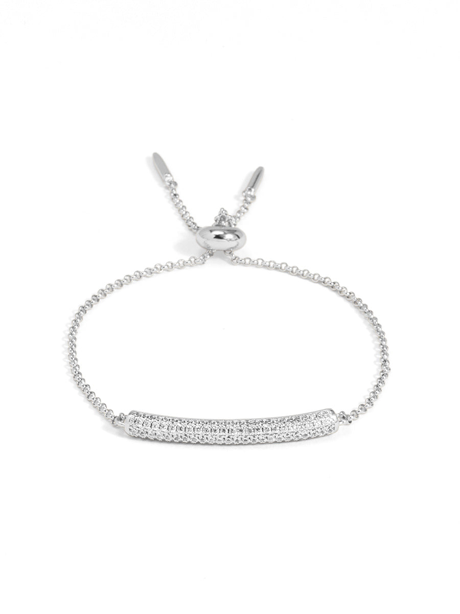 Pavé Slim Bar Slider Bracelet