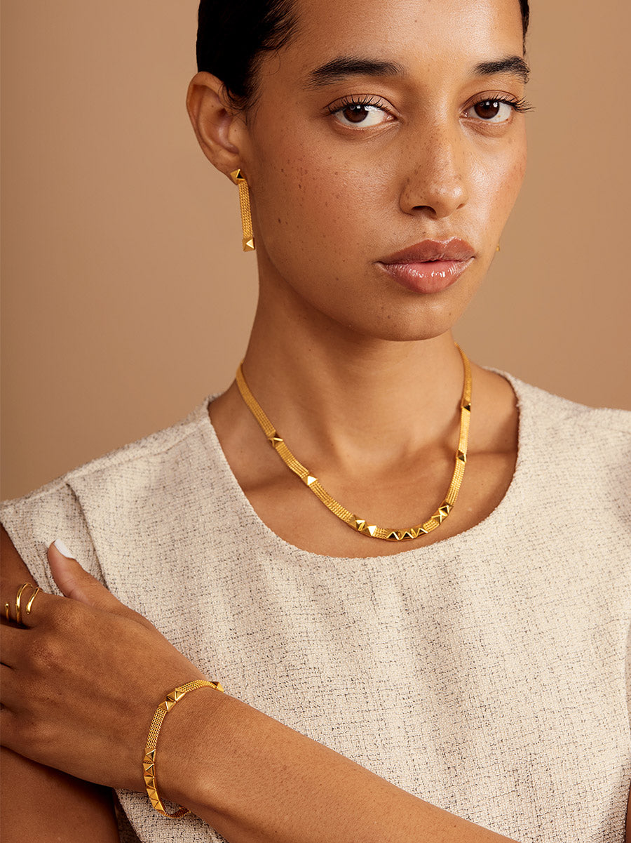 Studded Mesh Bracelet