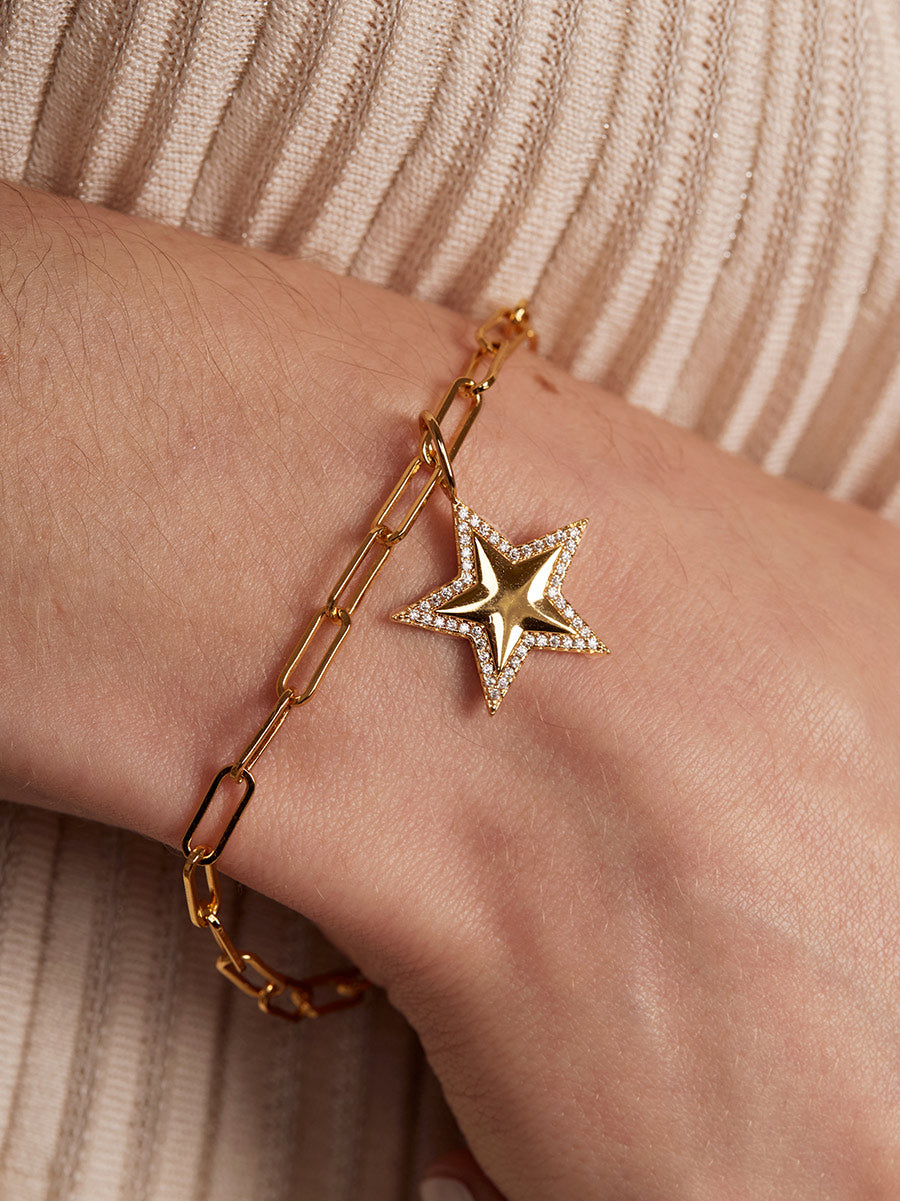 Pavé Star Charm Magnet Bracelet