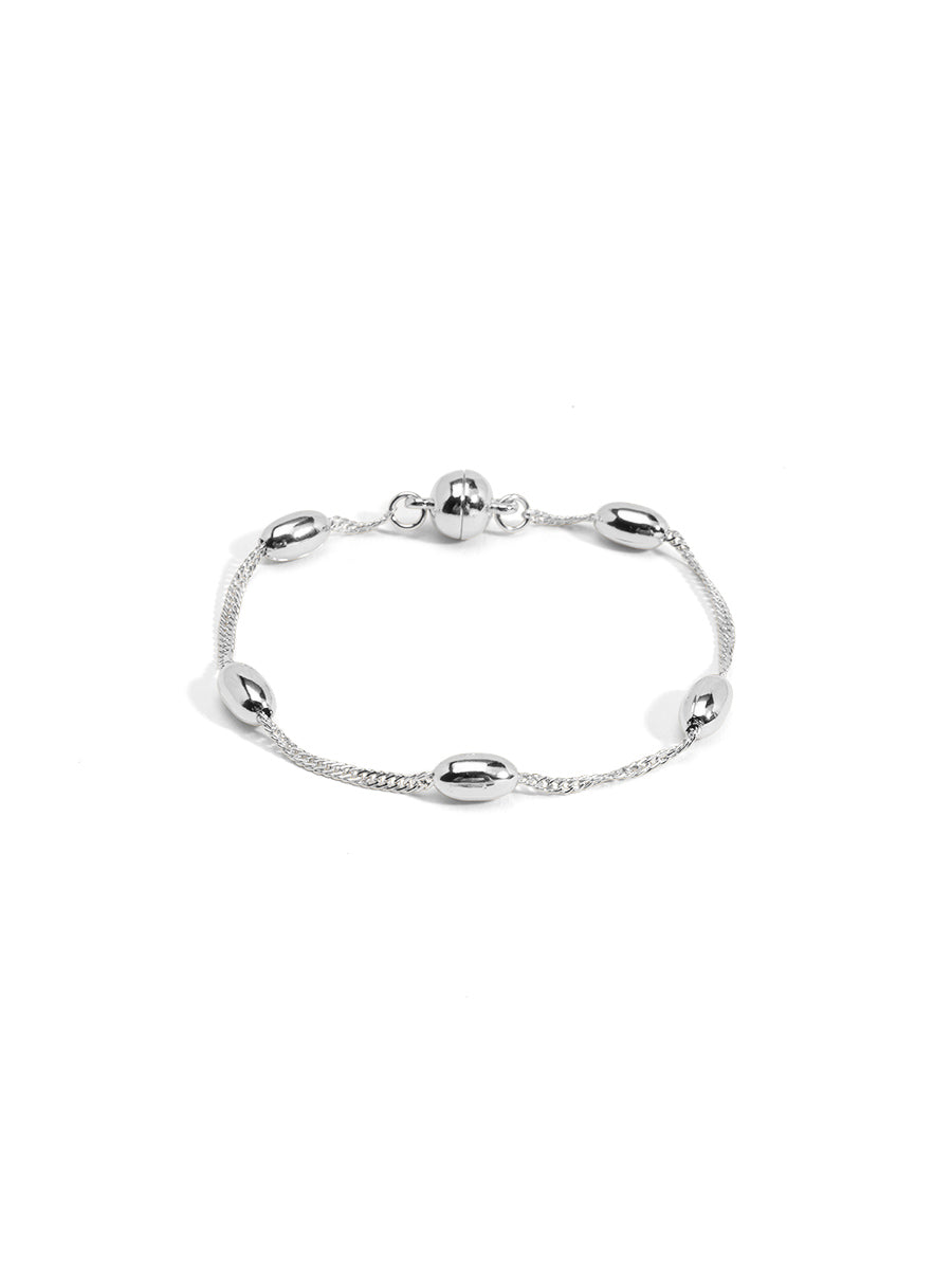 Spaced Rice Bean Magnet Bracelet