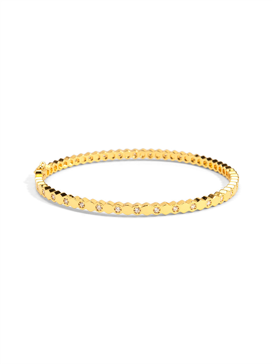 Honeycomb Crystal Bangle