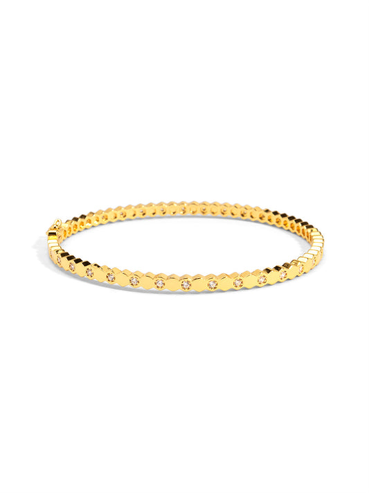 Honeycomb Crystal Bangle