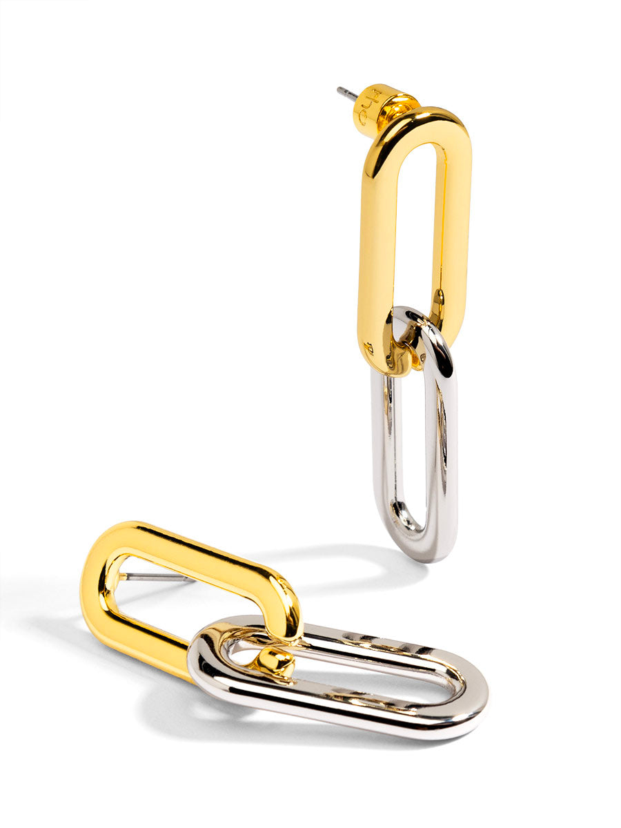 Cable Link Drop Earrings