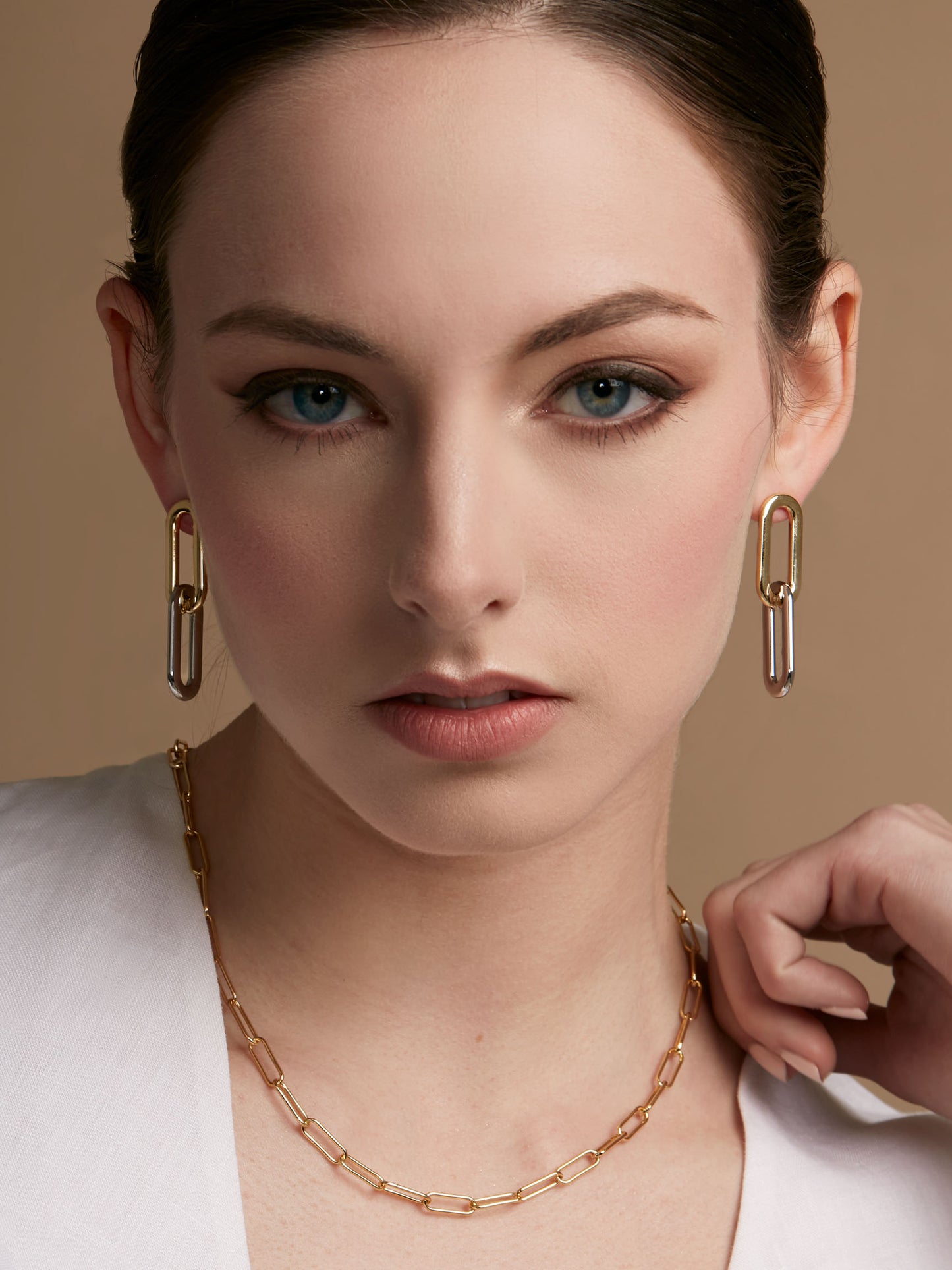 Cable Link Drop Earrings