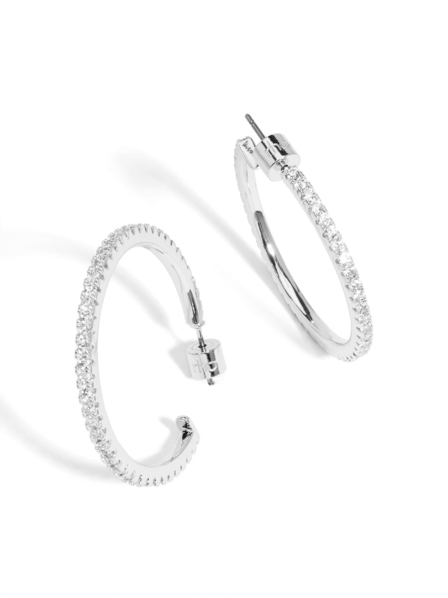 Medium Pav≈Ω Hoop Earring