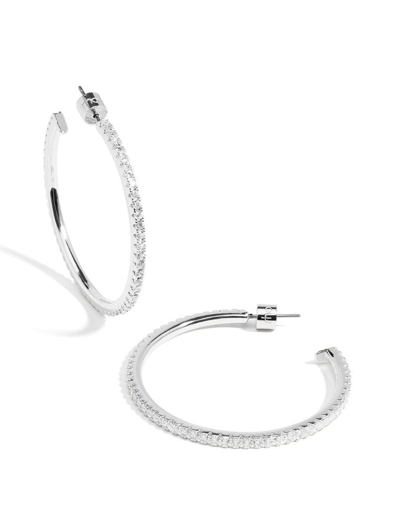 Large PavŽ Hoop Earring