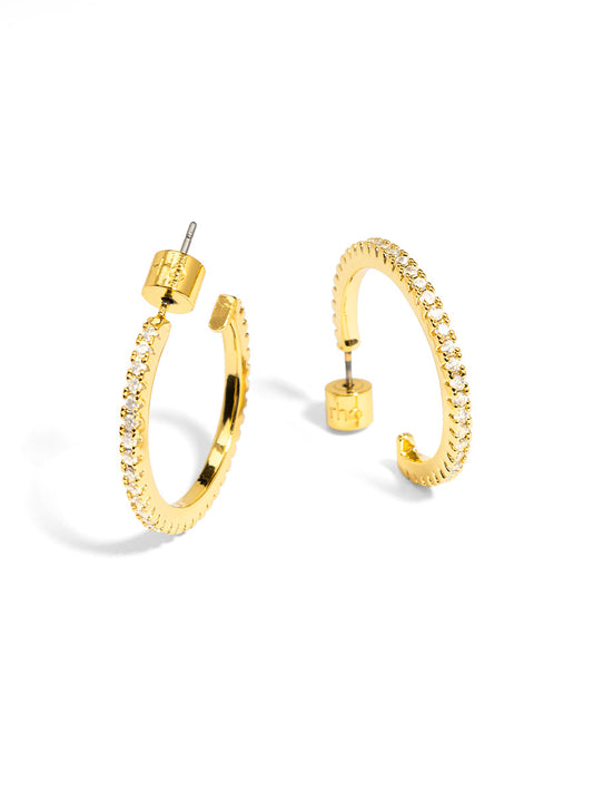 Small Pav≈Ω Hoop Earring