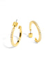 Small Pav≈Ω Hoop Earring