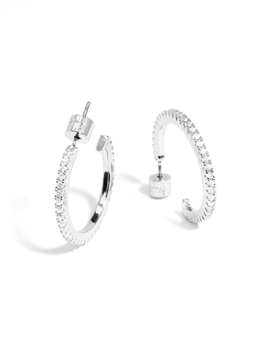 Small Pav≈Ω Hoop Earring
