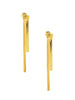 Herringbone Front Back Double Drop Earring