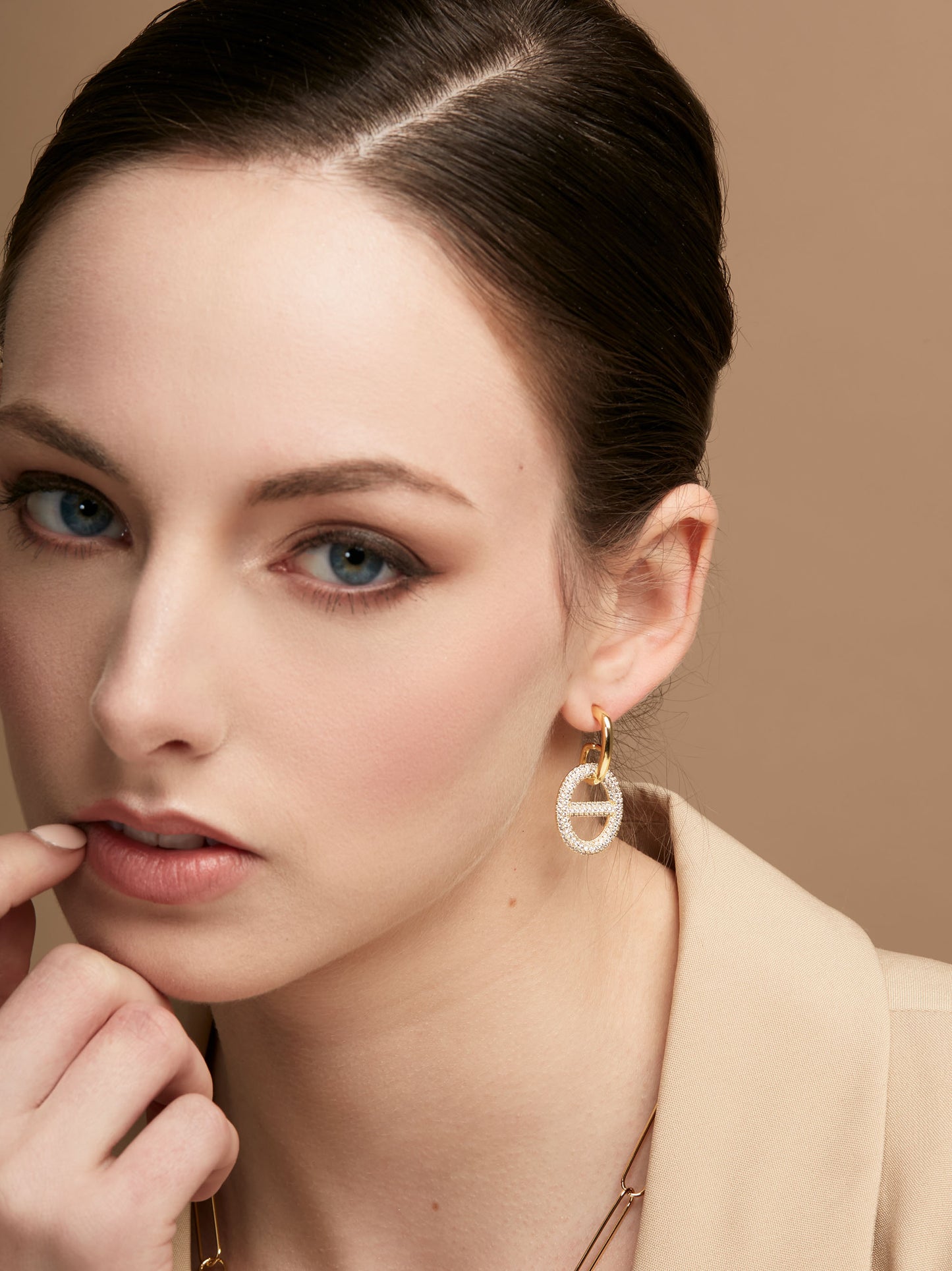 Pavé Mariner Link Drop Earring