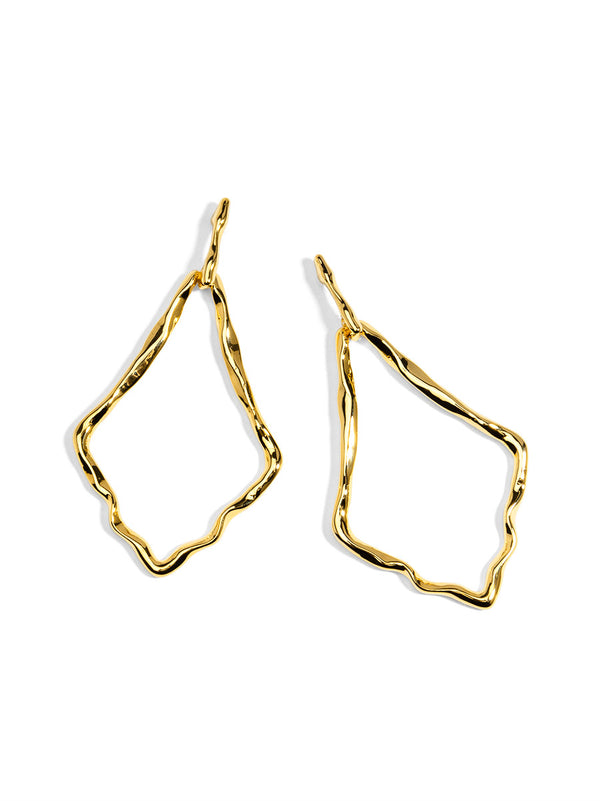 Textured Triangle Drop Earring