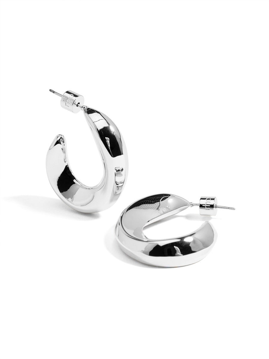 Chunky C Shape Open Hoop Earring