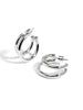 Two Tone Small Double Hoop Earring