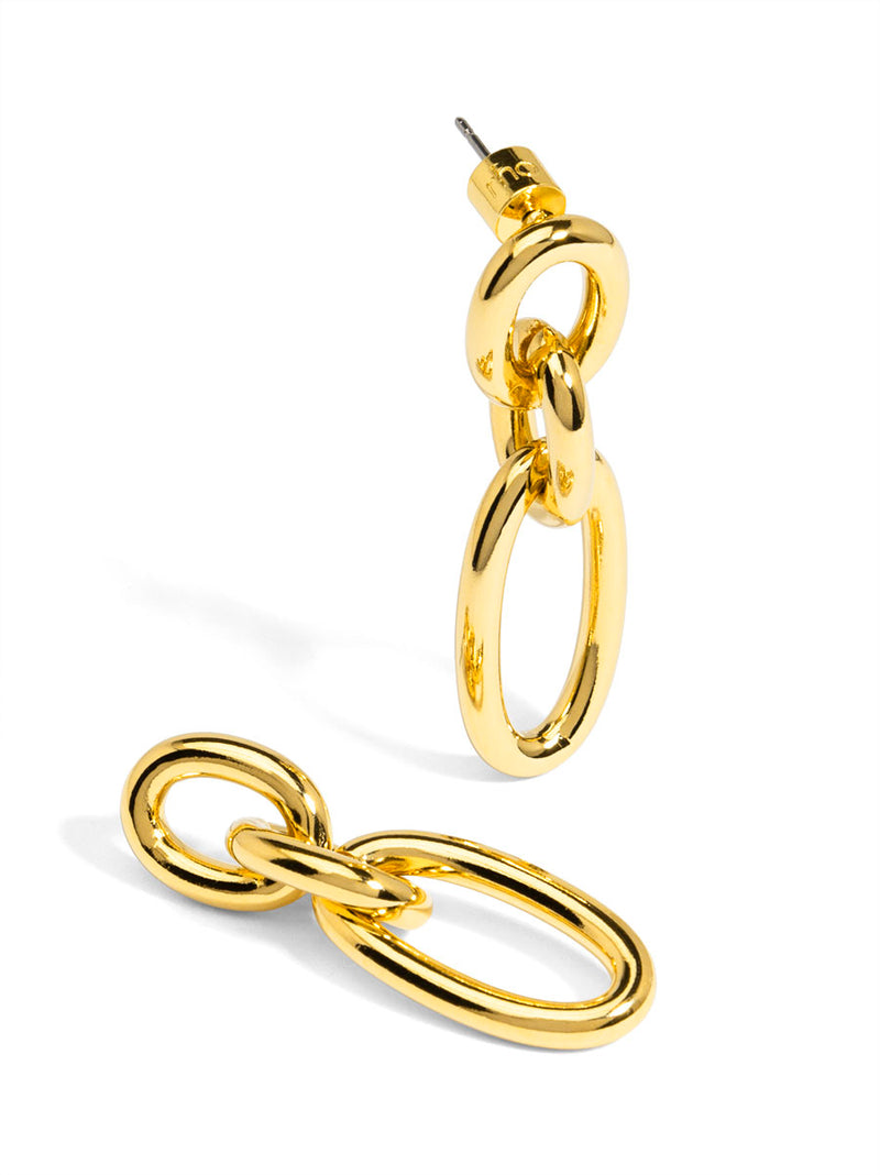 Double Oval Link Drop Earring