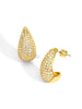 Pavé Crescent Stud Earring