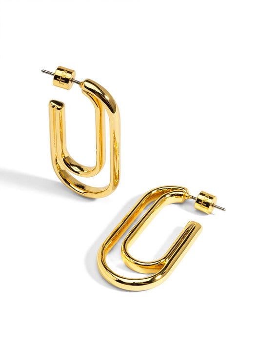 Double Link Hoop Earring
