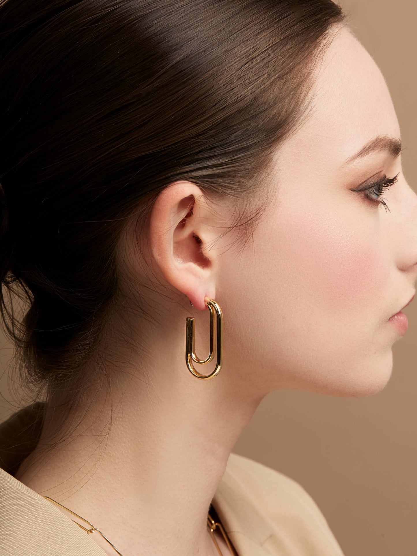Double Link Hoop Earring