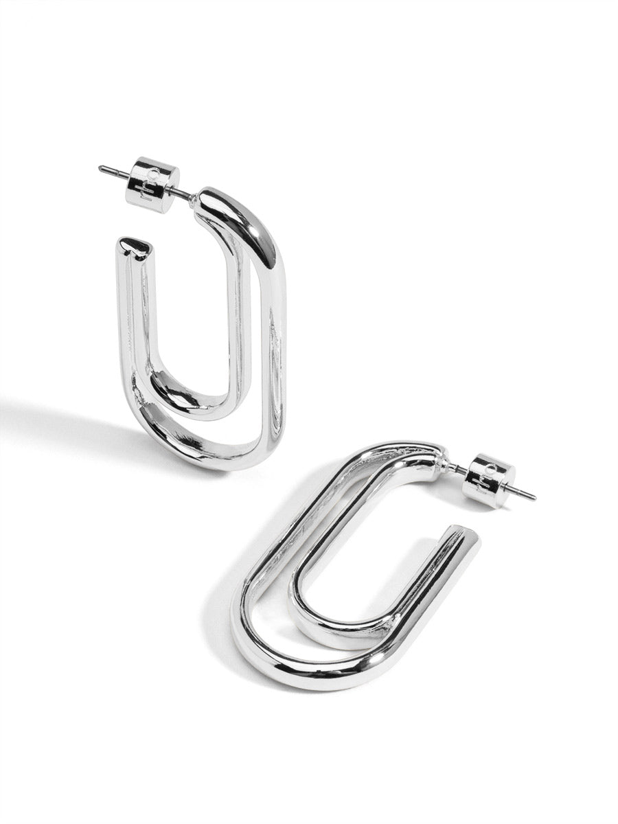 Double Link Hoop Earring