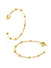 Bead Accent Open Hoop Earring