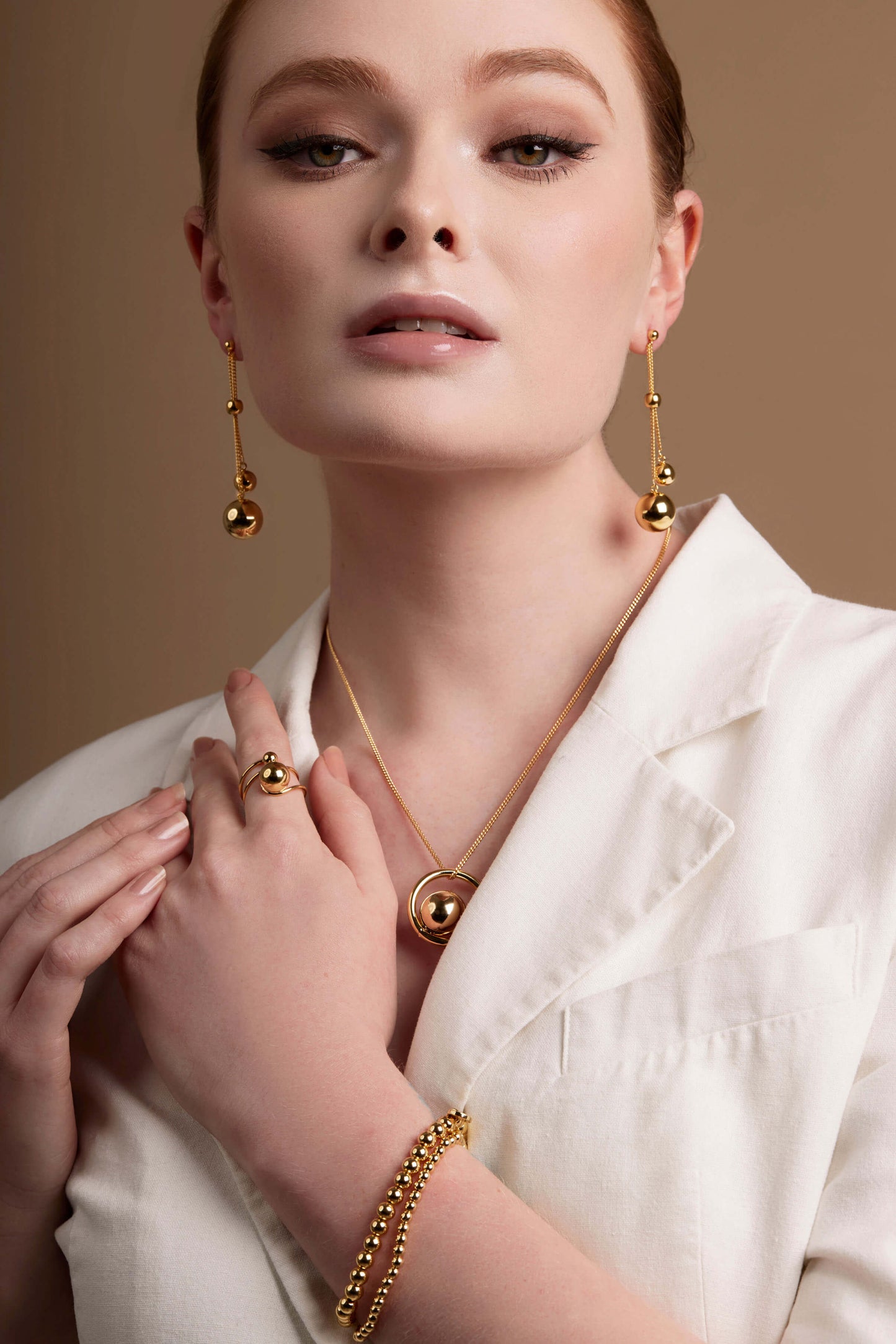 Orb Chain Drop Earring