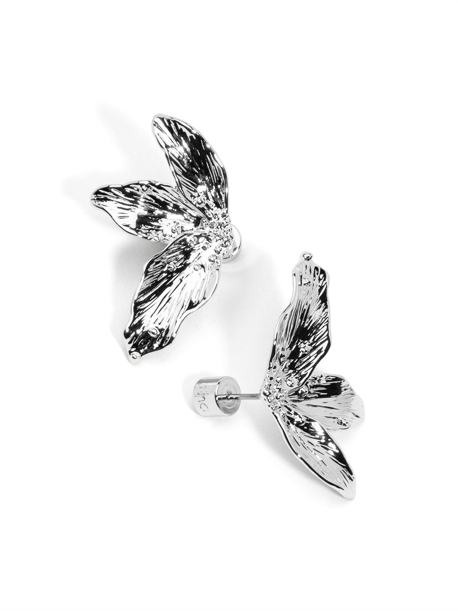 Texured Flora Stud Earring