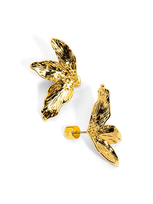 Texured Flora Stud Earring