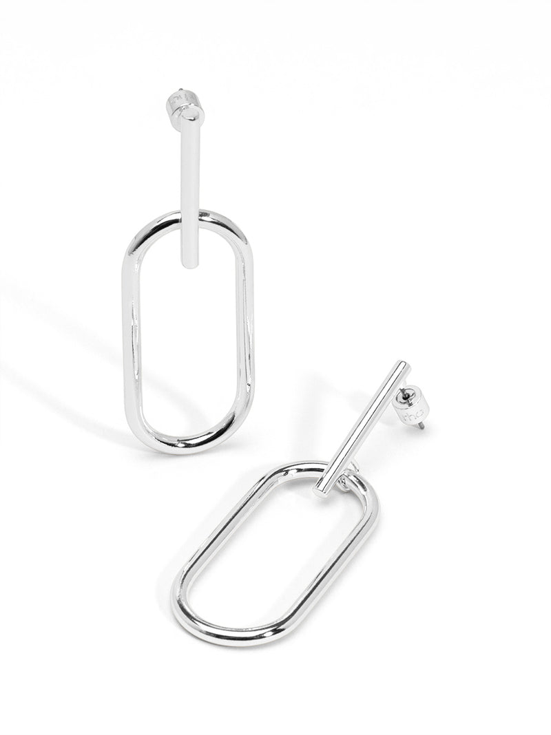 Vertical Oval Link Drop Earring