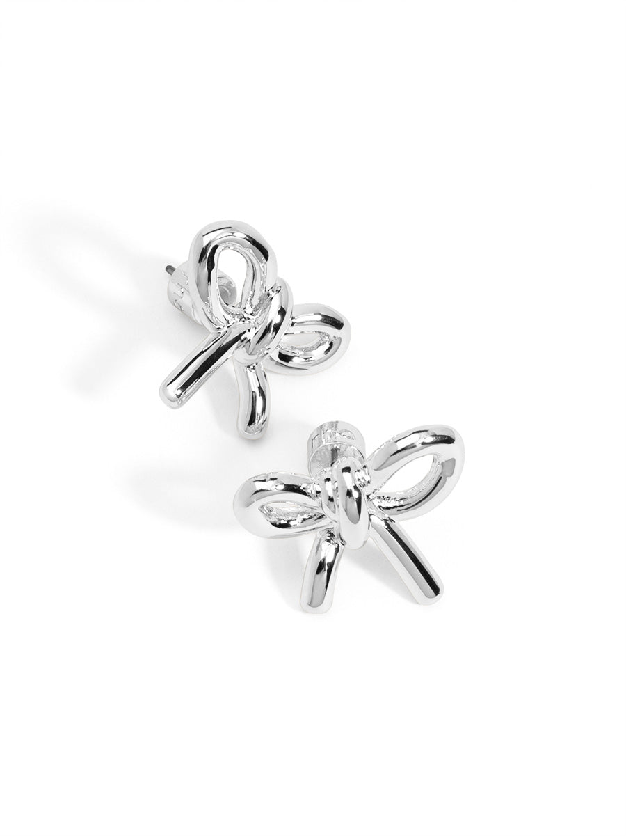 Puffy Bow Stud Earring