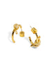 Pave Knotted Small Hoop Earring