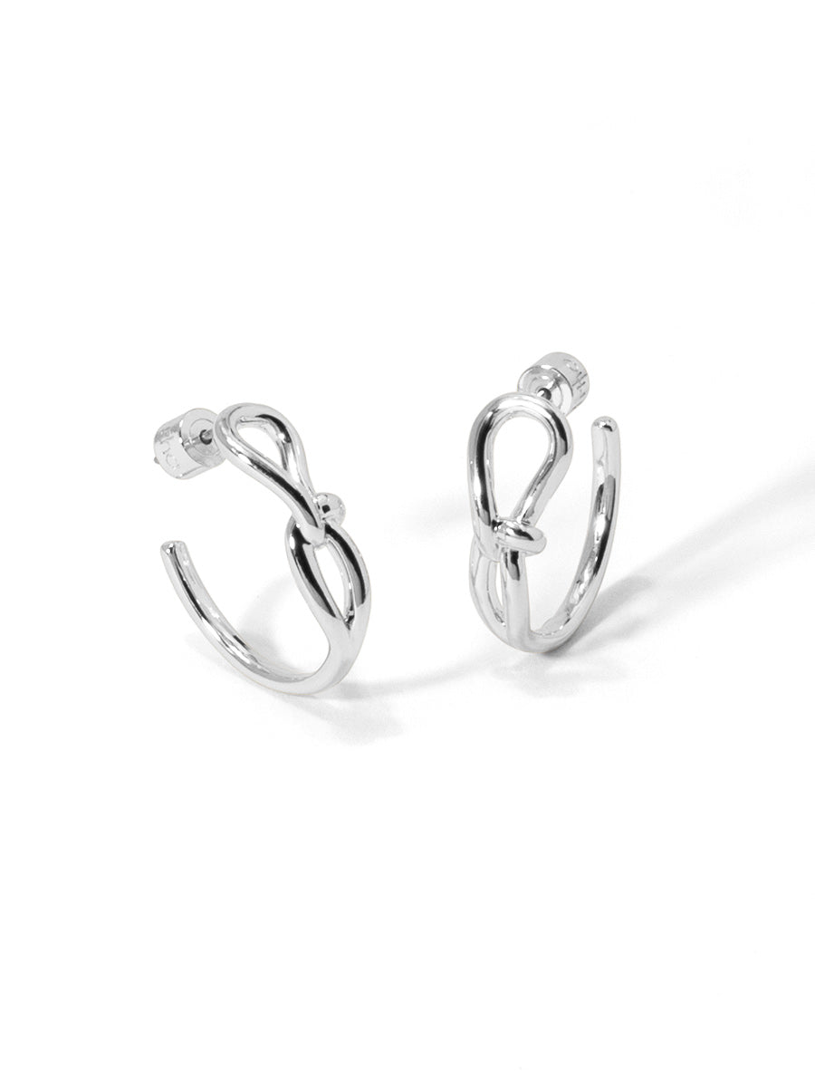 Knotted Loop Hoop Earring