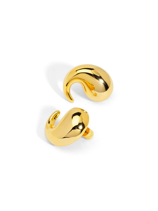 Curved Dome Stud Earring