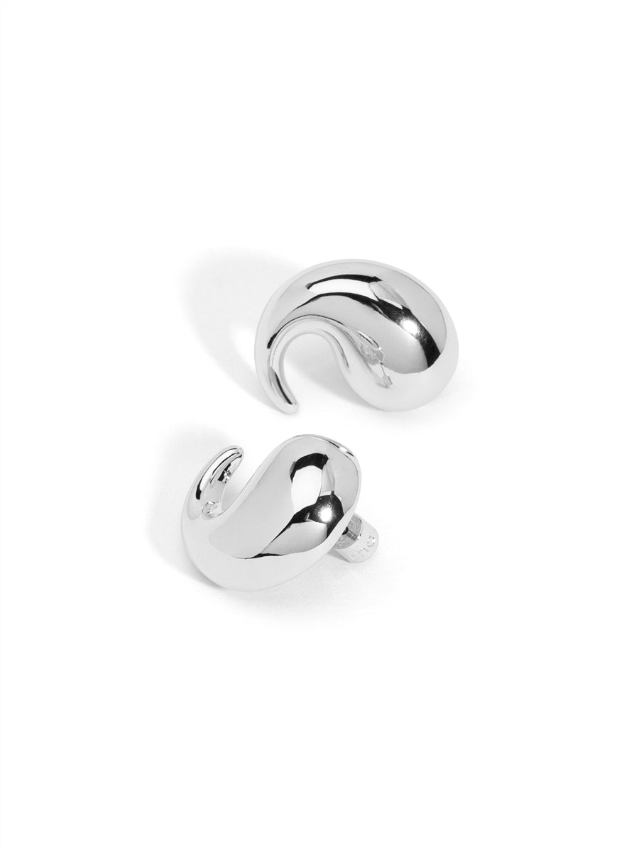Curved Dome Stud Earring