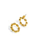 Front-facing Beaded Circle Drop Earring