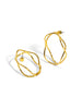 Sculptural Wave Hoop Earrings